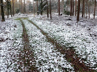 Heating and Beating up Her Tits in Icy Woods