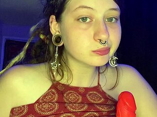 Big boobs webcam slut toys her asshole