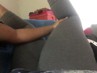 I told to raise that leg up so i can see that pussy print