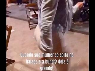 Esposa se solta na balada. E a bunda dela &eacute_ grande