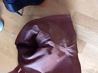 A real leather cunt fucked