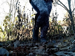 The magic of mature pissing in nature