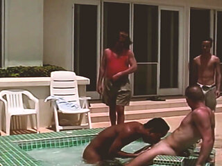 Gay Island Scene-4_gay Anal Threesome in the Pool with a Latino Friend