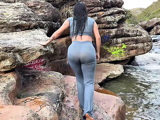 Jenifer Play Fucks Stranger By River While Friends Wait - Big Tits Teen Gets Facial