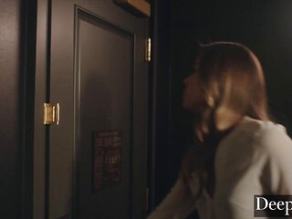 Naughty Avery Cristy Spanked and Disciplined by Lesbian Stranger