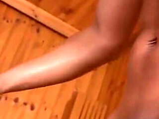 Ebony Sauna Seduction Wild Blowjob and Pussy Pound