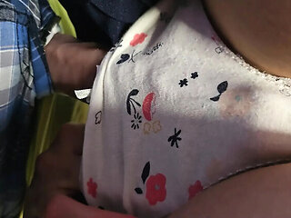 Jessy Gets Groped by Stranger on Subway - Cock in Panties Creampie