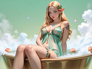 Lustrender Young Elf Woman Slideshow - Mythic Surreal Fantasy Art