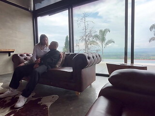 My best friend fucks me on the couch when his girlfriend left and left us alone