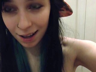 Petite Teen, 18, Secretly Masturbating in Public toilet