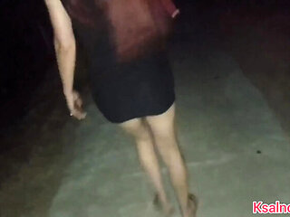 Redhead Wife Gives Blowjob on Beach Walk - Amateur Couple Outdoor Sex