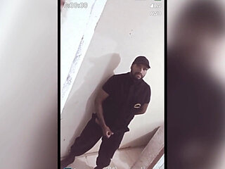 Security Guard Masturbating at Work