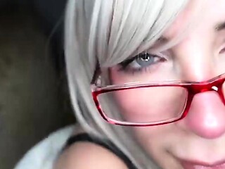 Nerd damsel turns into a nympho, LilMilk's hottest hook-up