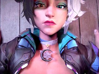 Uncensored anime porn with a perfect body and some passionate smooching