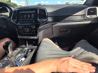 Cumshot All Over Car From Handjob