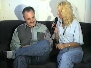 German Dude Wanks His Cock While Reporter Tells Him How to Do It