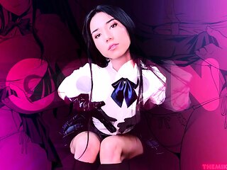 Horny asian teen sexy solo play