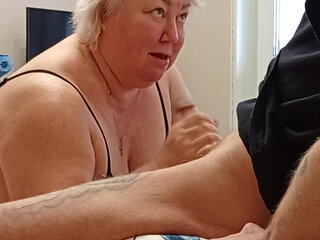 After a Deep Blowjob, I Fill My Mouth with Cum and She Eats It