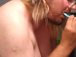 T4t Couple Get It up in There Toothbrushing Fetish Fanclub Video of the Month