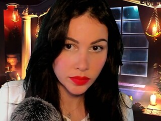 Cute curly brunette solo webcam masturbation