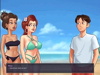 College Big Tits Contest on the Beach - Summertime Saga Ep 204