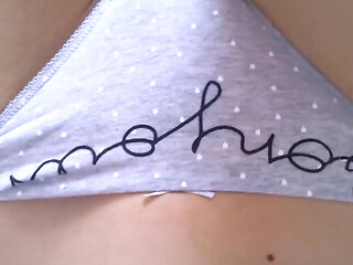 Playing with my pussy in cute panties