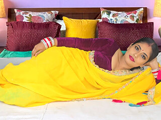 new married bhabhi yellow saree best viral video xxx