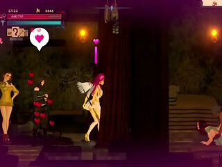 Hot ladies get excited watching a man have sex with a village woman in the g hell hentai game