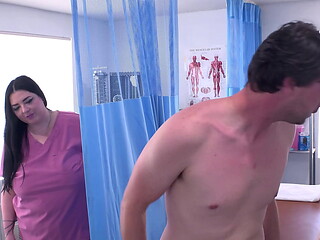 Hot BBW Nurse Aurora Rainbow Samples a Hard Cock JM1299