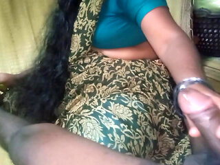 Indian  Tamil Wife Sucks Her Husband Cock to Cool Him up