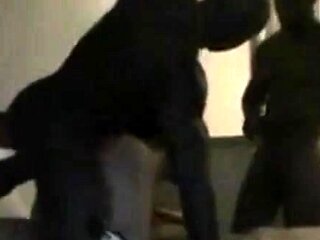 Asian Amateur Takes on Two Big Black Cocks