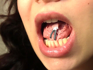 Giantess Stepsister Bubble Gum Trap Tiny Man Caught in Sticky Bubble