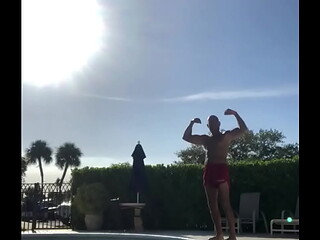 DIVING INTO POOL