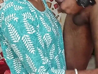 Desi Salwar Wife Blowjob and Handjob - Cum on Clothes & Finger Tease