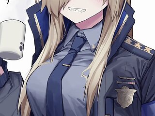 Police babe teases you with her soft kisses and curves in this ASMR experience