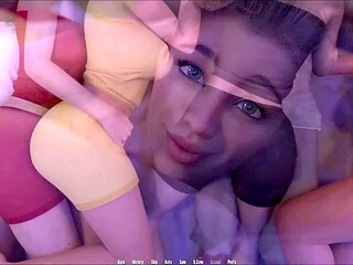 Newbie hot blonde with big boobs in a steamy visual novel adventure