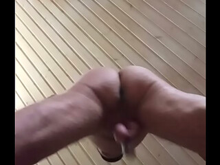 My big balls are hanging between my legs. Who likes to lick them?