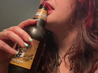 Seductive BBW Rootbeer Chug & Burps by Bella Blast