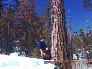 Marvelous babe with big tits gets screwed outdoors