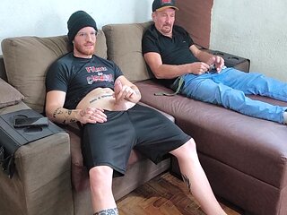 Stepfather Jerking Off With His Stepson