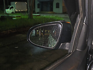 A Penis Flashing on a Rainy Night for Two Brunettes on the Street