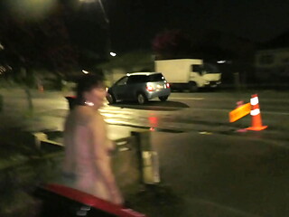 Trashy KIWI MILF made by her Master to take the trash to the road completely naked