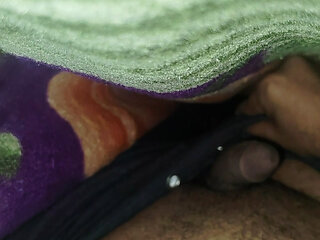 Handsome guy masturbating