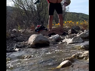 Hiking &amp_ fucking in scenic views