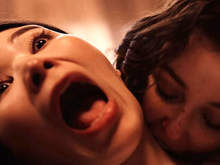 Hot Japanese Vampire Lesbian Sex - Rikako Katayama Dominated by Nerdy Leana Lovings in Gothic Horror Fuck
