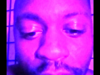 Purple lights while naked 6