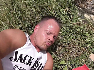 German MILF Outdoor Fuck with Big Tits Brunette - Hot Dark Haired Cougar Prefers Cum in Mouth