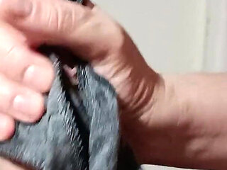 Jerking off Your Dick with Panties From a Korean MILF