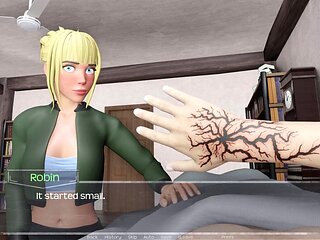 Adult visual novel gameplay from a cool POV