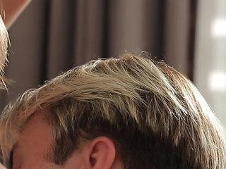 Two Friends With Big Cocks Fuck Cute Guy's Tight Asshole Cums